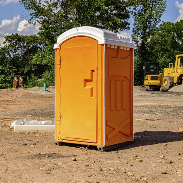 can i customize the exterior of the porta potties with my event logo or branding in Claypool Hill